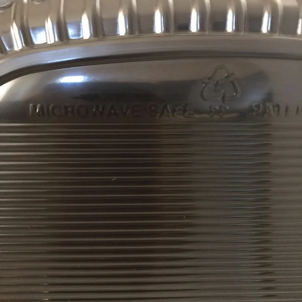 Anchor Packaging 8 Stackable Black Clear Food Container NEW 9 x 8 Microwave Safe